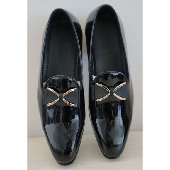 Moretti Black Label M31720 Men Sz 8 Black Patent Leather Dylan Dress Shoes - Picture 2 of 12